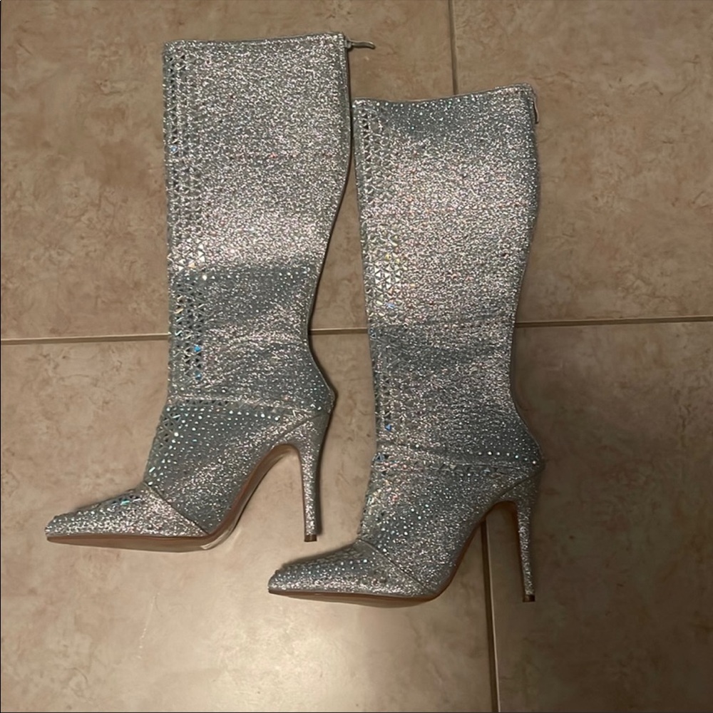 Sparkly 8.5 heeled boots